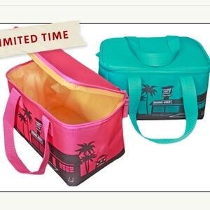 Trader Joe's Insulated Lunch Bags - Pink and Teal